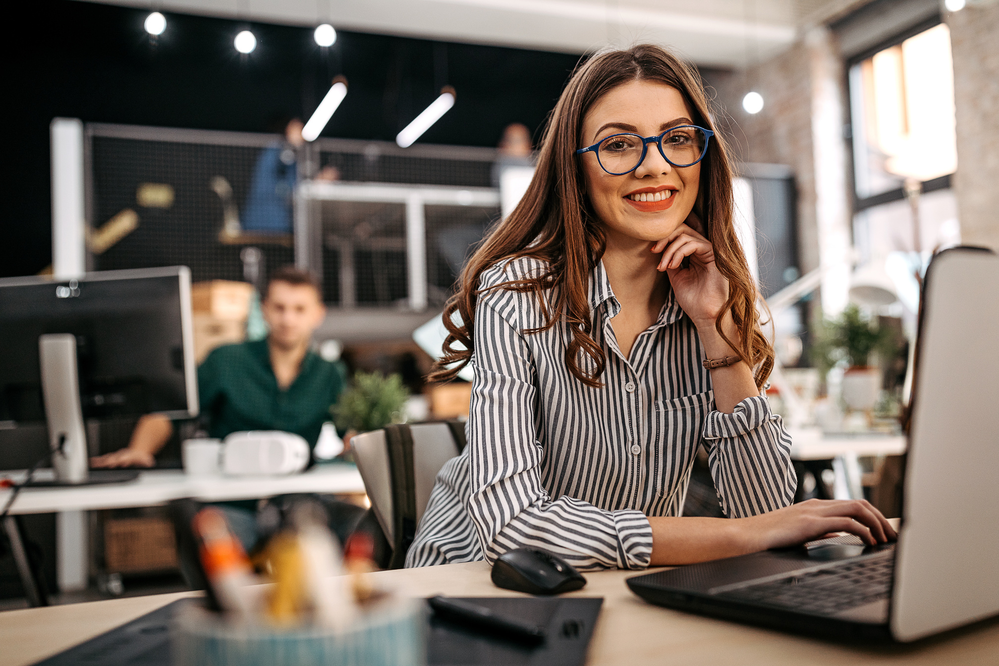 Portrait of an Employee in the Office 